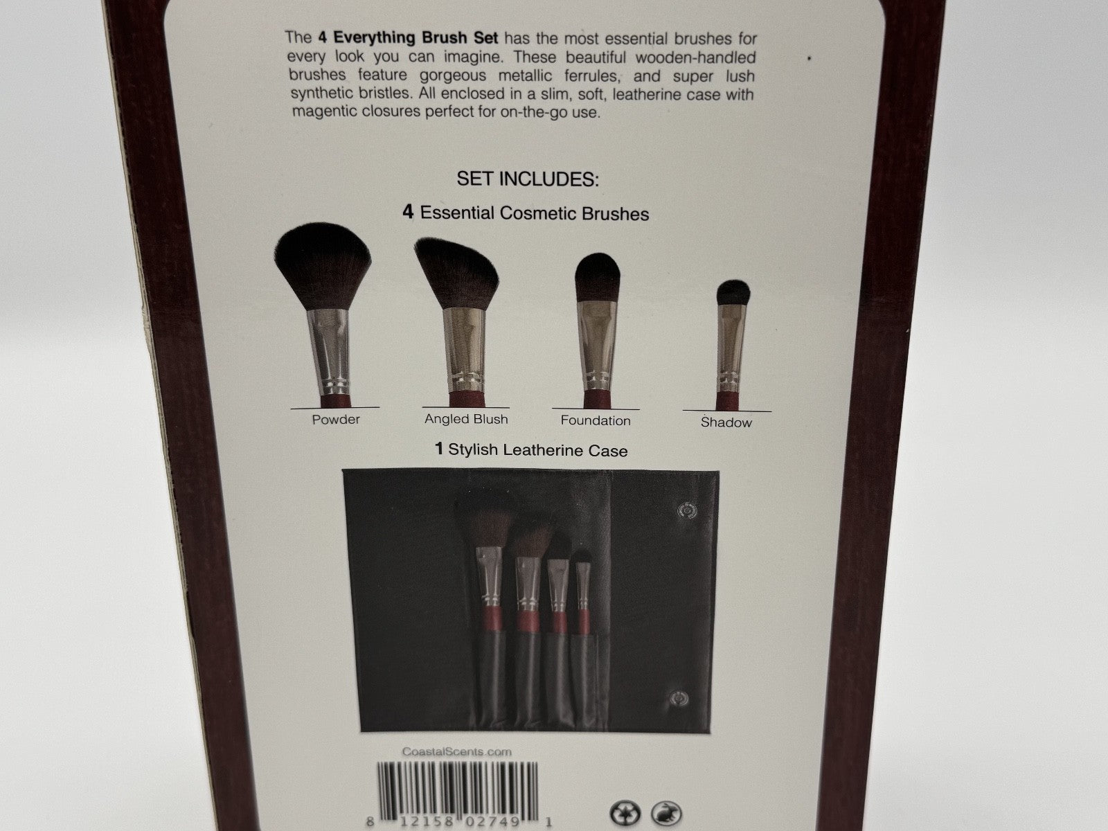 Coastal Scents Everything Brush 4pc Set, Makeup Brushes, Blush, Eye Shadow, NIB