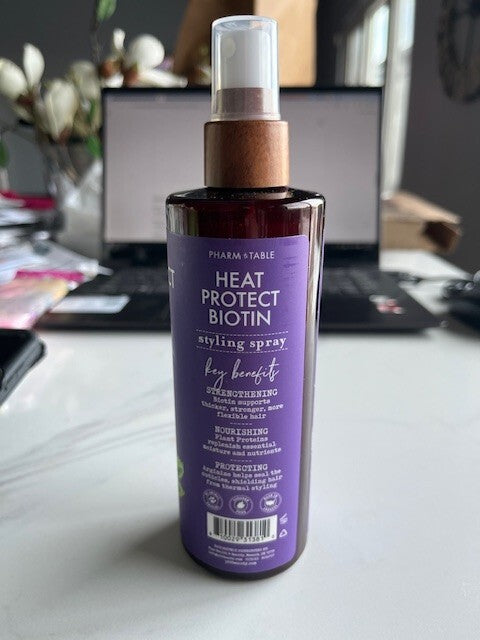 Heat Protect Biotin Styling Spray W/Plant Protein 8oz Shield Hair Thermal Damage