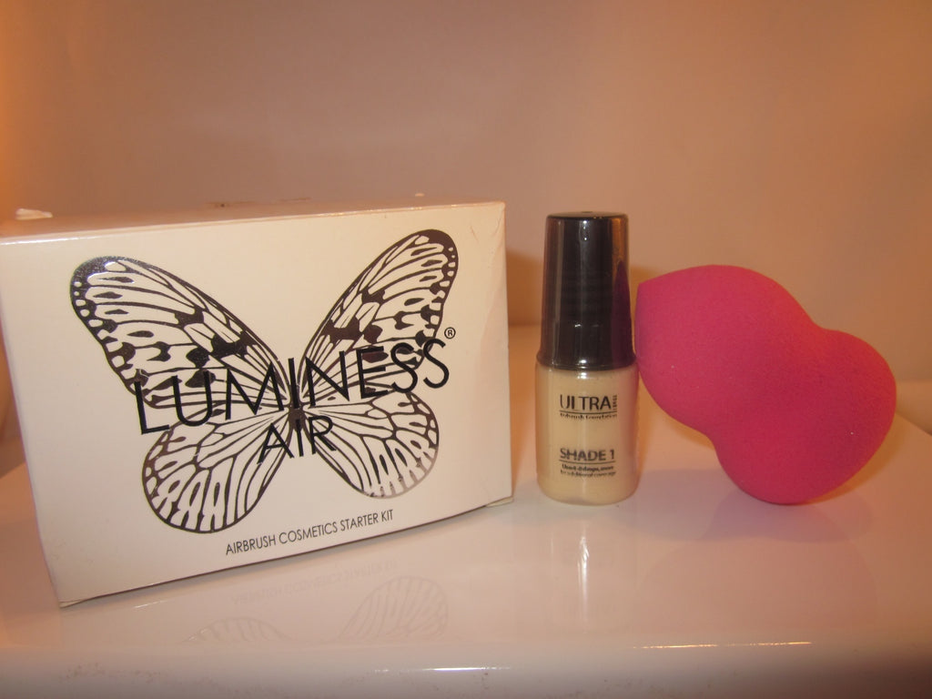 New Luminess Air/Stream Airbrush Makeup Ultra Shade 1 Foundation & Bonus Sponge