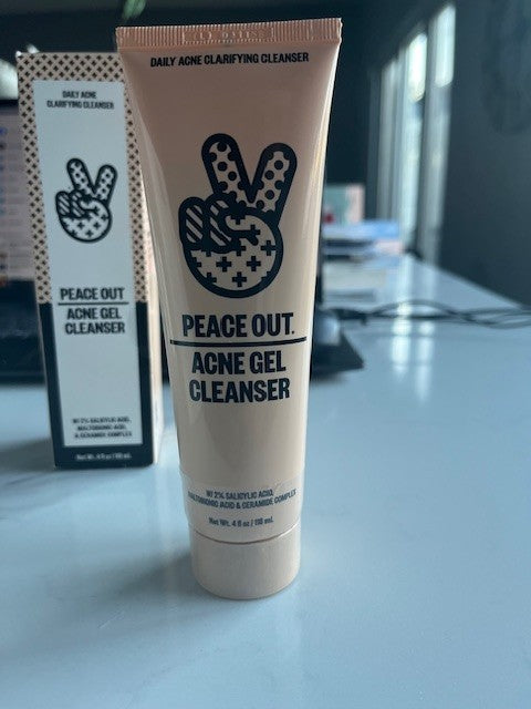 PEACE OUT ACNE GEL CLEANSER NEW DAILY ACNE CLARIFYING 4 oz 09/25 NIB SEALED