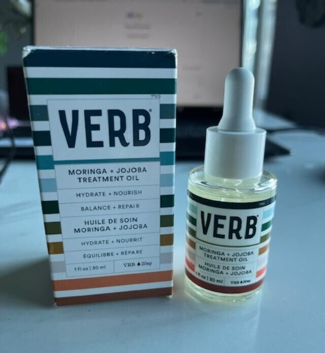 Verb Moringa + Jojoba Hydrate Nourish Treatment Oil - 1 oz Repair, Natural NIB