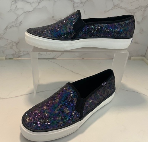 Keds Women's Double Decker Slip-on Sequin Sneak Dream Foam Foot Bed Size 7, NWOB