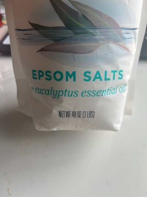 Epsoak Naturals Collection Epsom Salt 3 Lbs Detox + Cleanse Bath Salts, 9/28 New