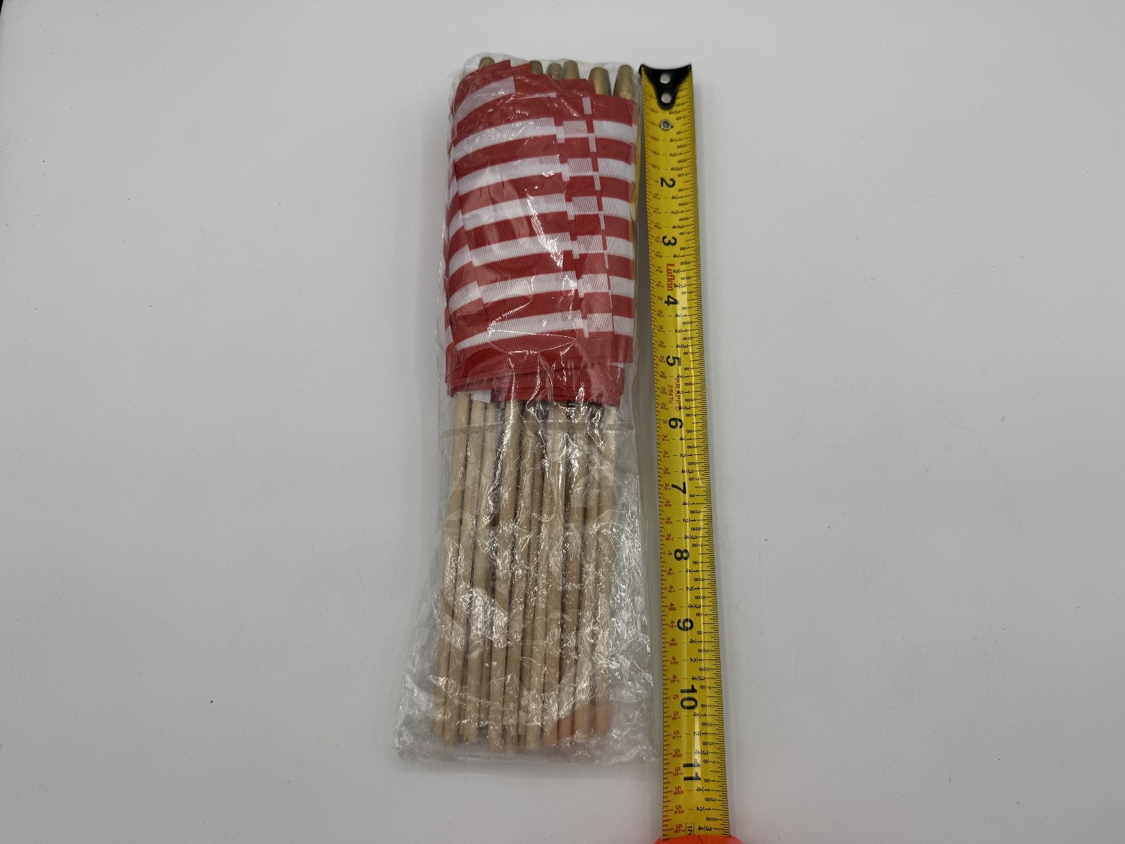 25 Pack Small Mini American Flag on Wooden Stick Miniature Handheld US USA Flags