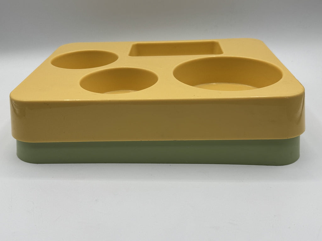2 Perfect Portion Food Separation Plates Tray for Weight Loss Nutrition Vintage