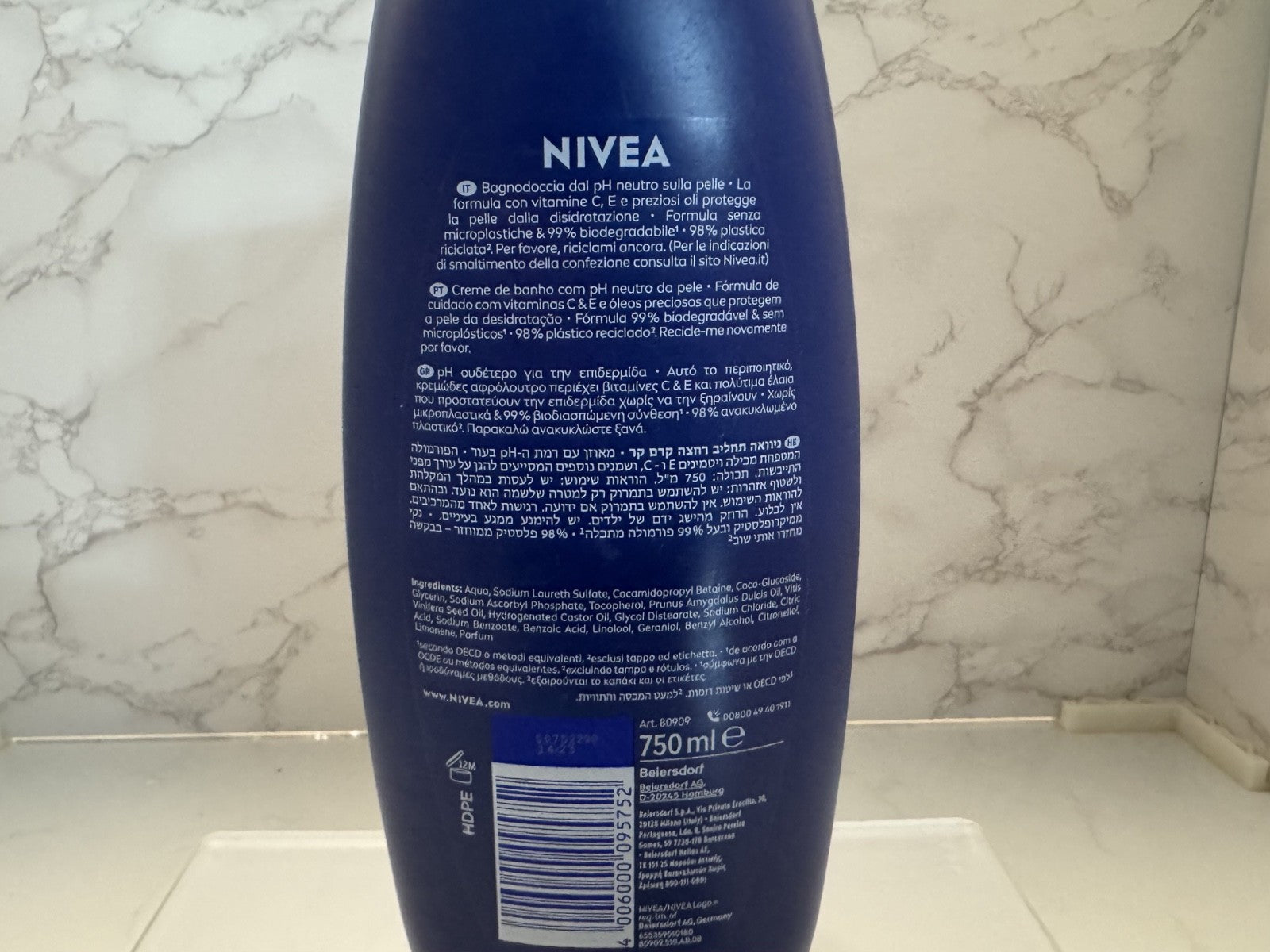 Nivea Creme Care With Elements & Unique Scent Body Wash, 750ml, New Sealed