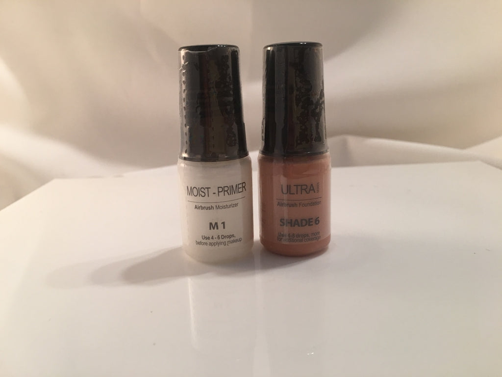  Luminess Air/Stream Airbrush Makeup Ultra Shade 6 & M1 Primer .25oz ea Combo