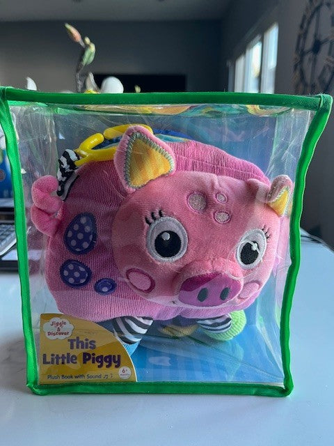 Jiggle & Discover This Little Piggy Story Time Rhyming & Music Plush Book Sounds