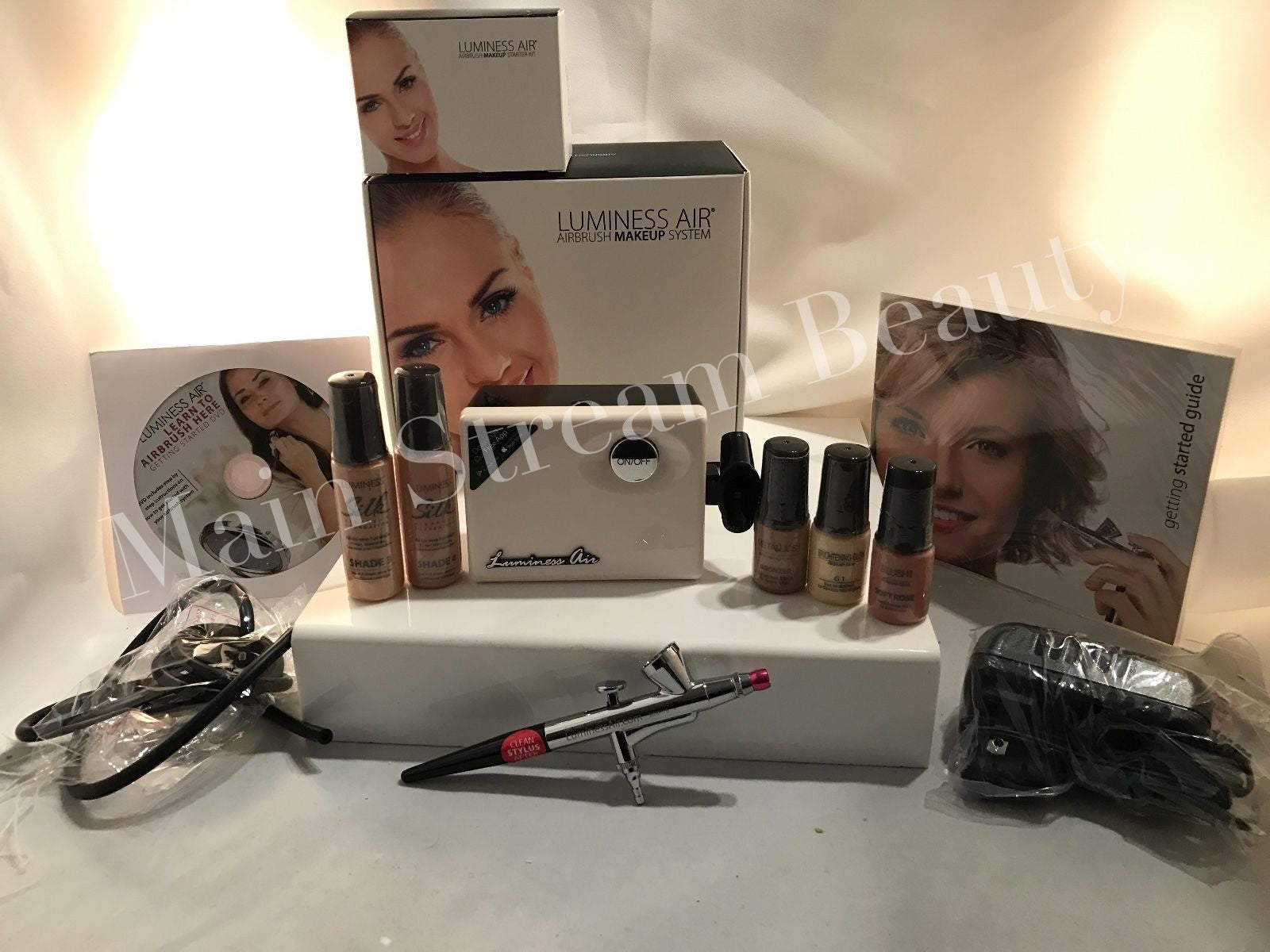 Luminess Air Airbrush Legend White System & Pink Tip No Drip Stylus 5pc Warm