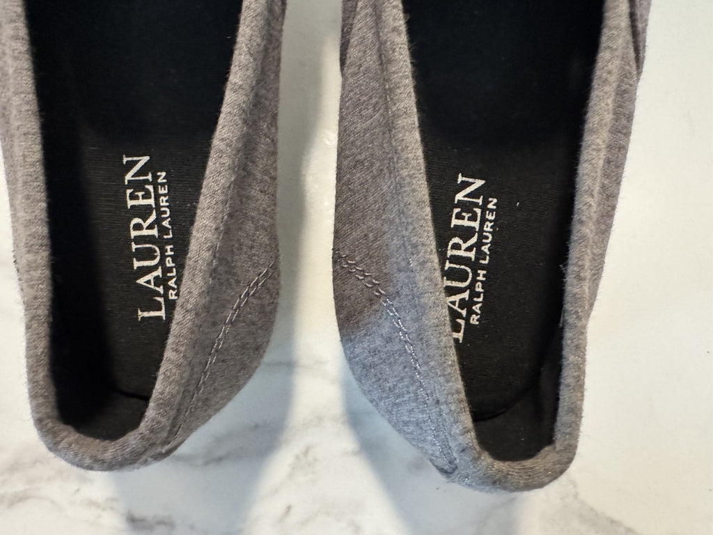 Ralph Lauren Janis Sneaker Shoe Slip-On Gray Chambray Women's Size 10B, Pre-owne