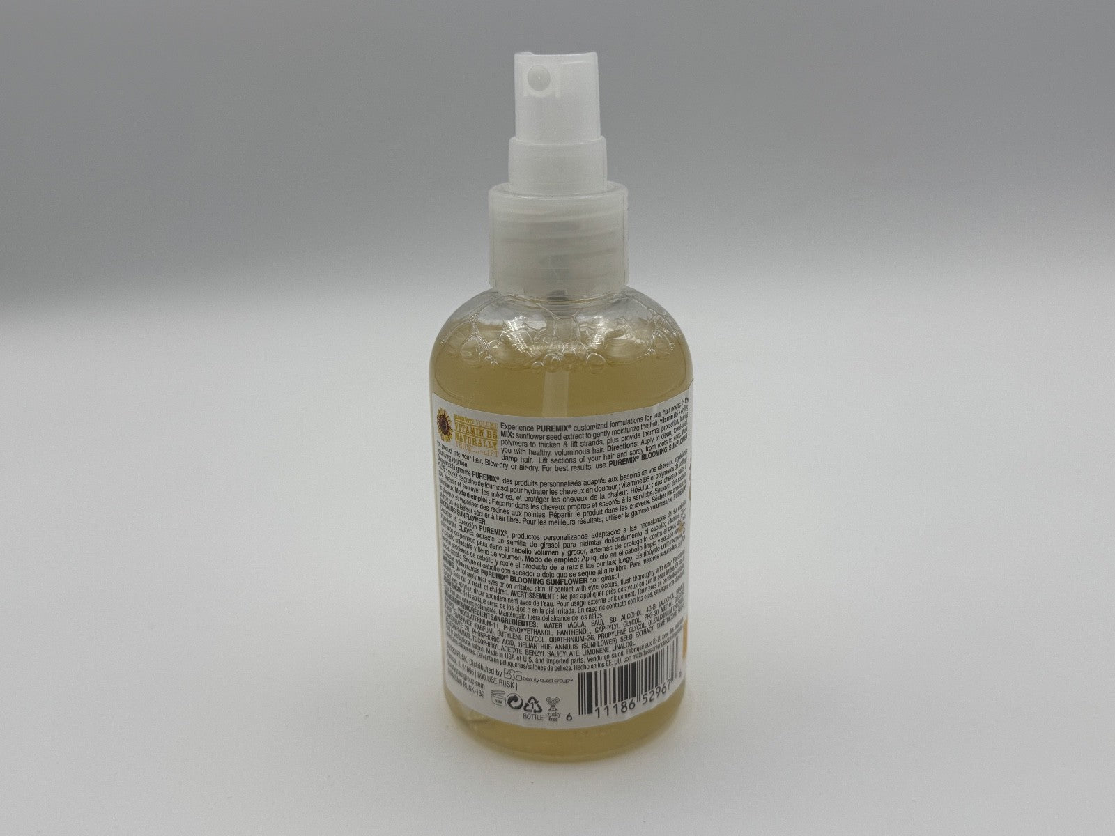Rusk Puremix Blooming Sunflower Volumizing Mist For Fine Hair 6 oz, New