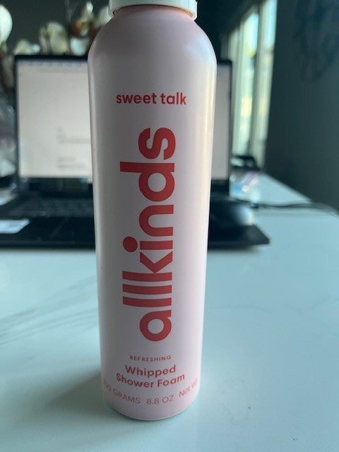 Allkinds Australia SWEET TALK  Body Whipped Shower Foam 8.8 oz, Cream, NO CAP