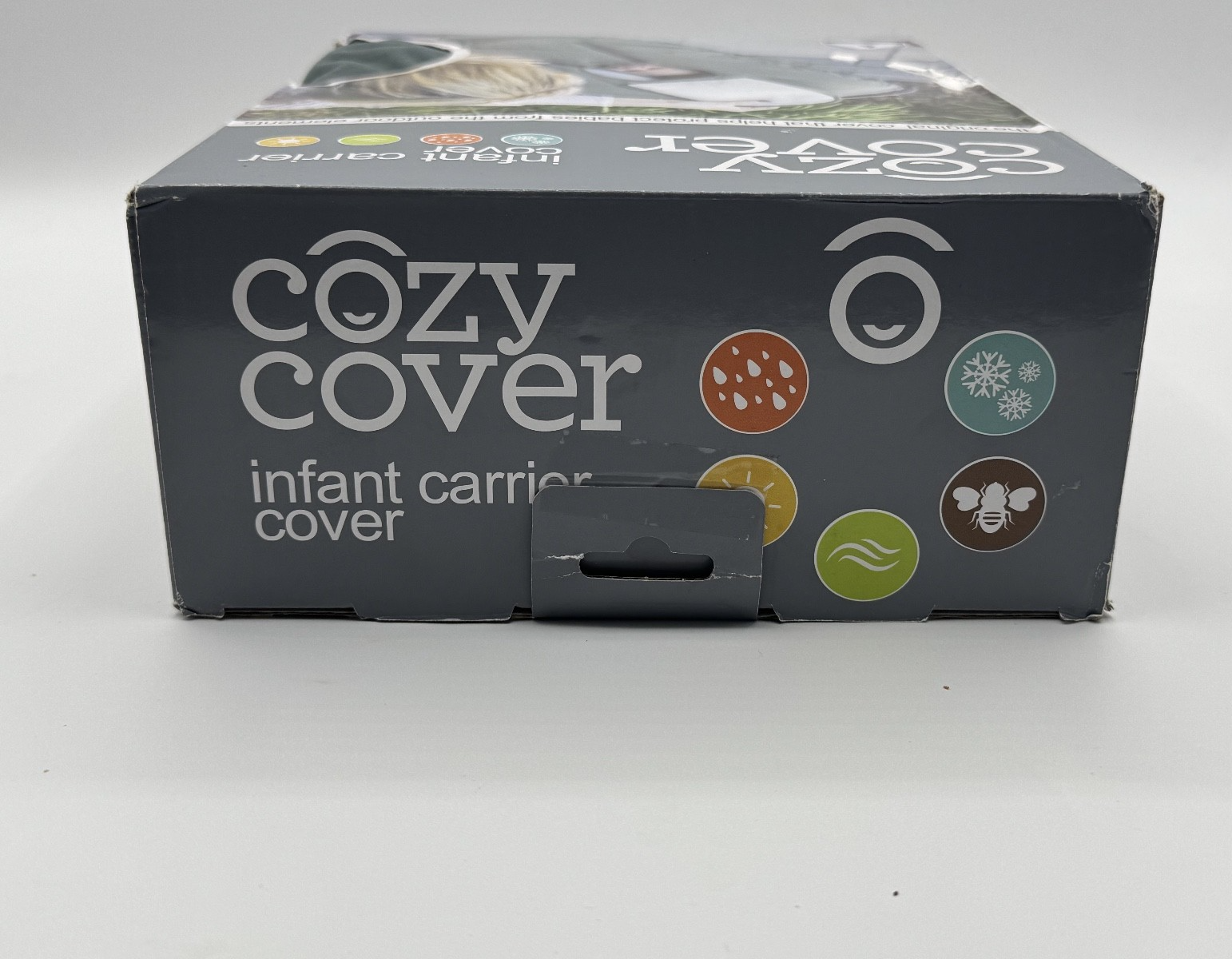 Cozy Cover Infant Carrier Cover Protects Babies from Outdoor Elements - Gray NIB