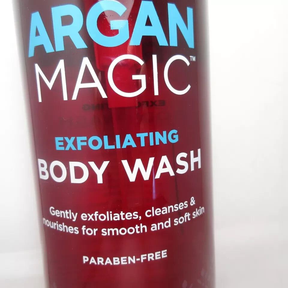 Argan Magic Exfoliating Body Wash Moroccan Beauty Secret 32oz Paraben Free NEW