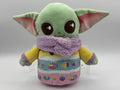 Baby Yoda Grogu Easter Plush 8" Star Wars Mandalorian Colorful Eggs, Stuffy