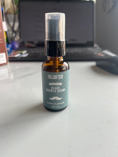 Fullight Tech Beard Oil Men's Beard Kit Soften & Smooth, 1 fl oz / 30 mL SEALED
