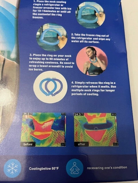 Cool Tube Neck Cooling Ring Summer Gadget Wearable Ice Pillow Portable Reusable