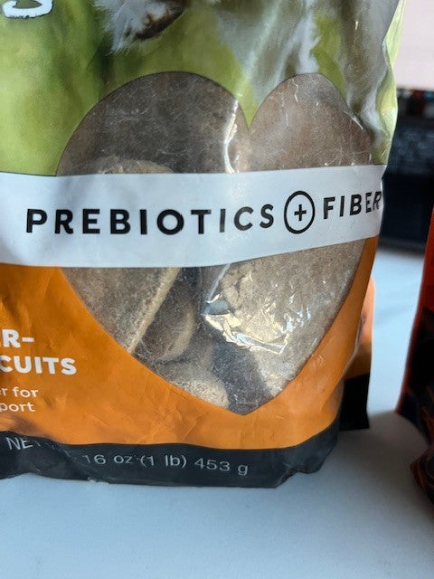 Exclusive Comfort Care Dog Snacks Biscuits Prebiotics + Fiber &Sizzlers Original