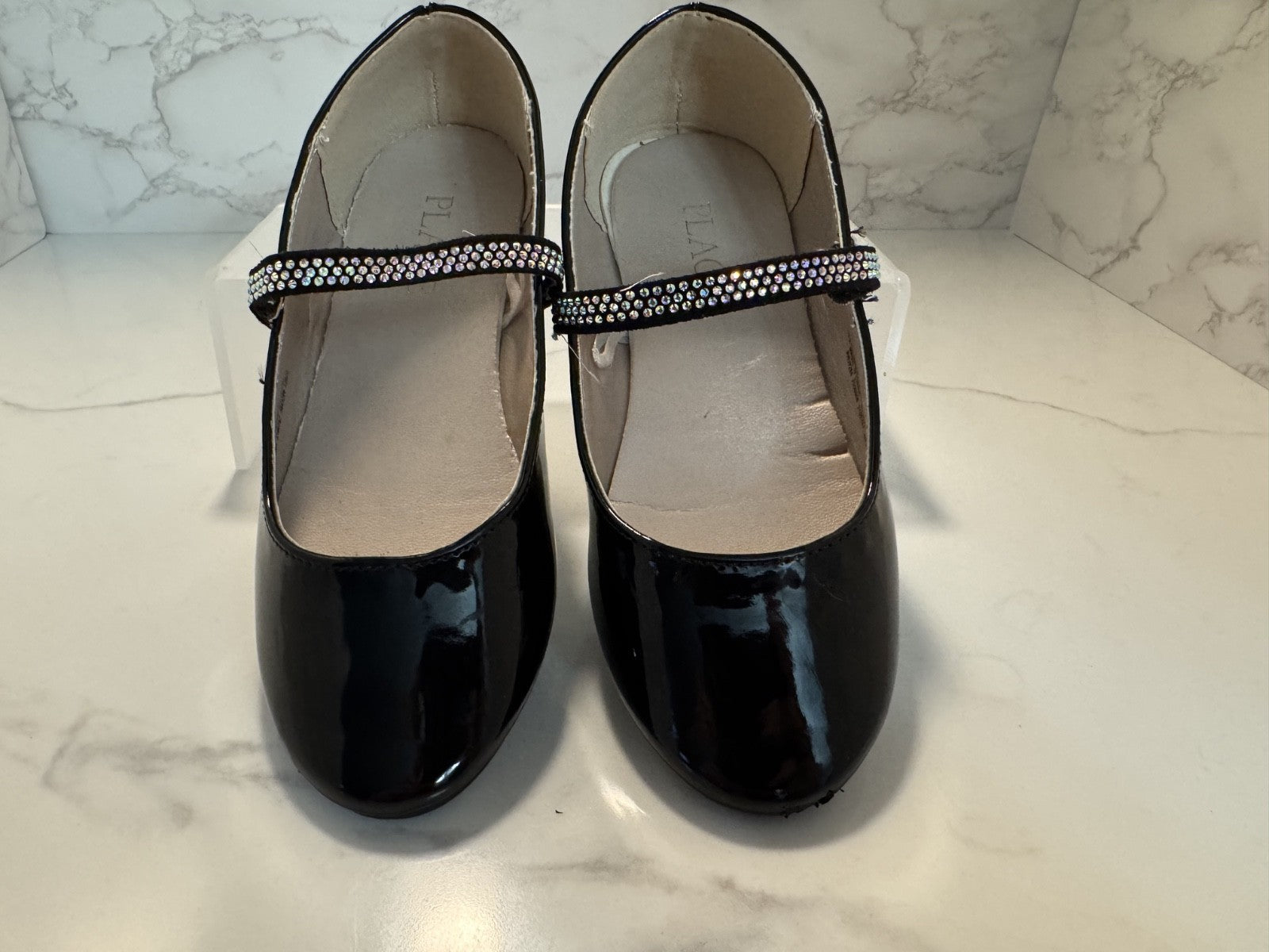 Children’s Place Girls Dress Jeweled Strap Patent Leather Shoes Size 12 Preowned