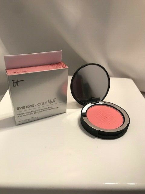 It Cosmetics Bye Bye Pores Poreless Je Ne Sais Quoi Brightening Blush+Brush NIB