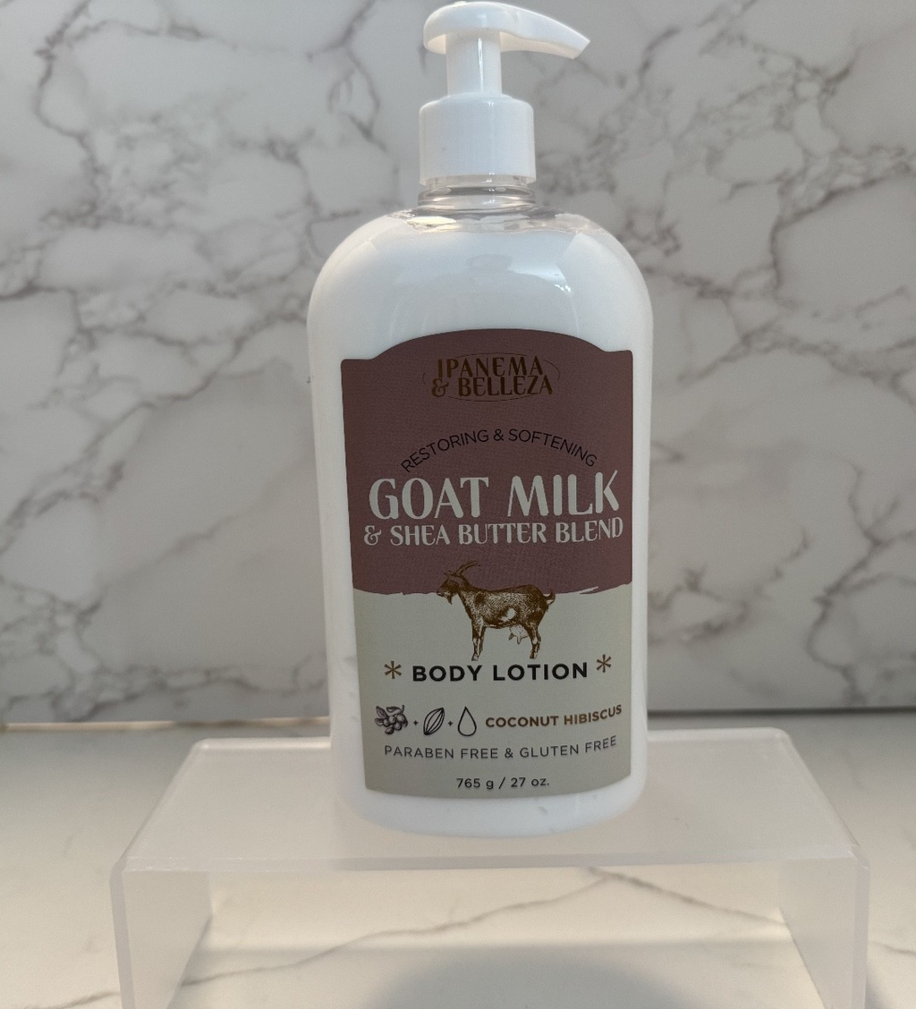 Ipanema & Belleza Restoring Goat Milk & Shea Butter Body Lotion 27oz NEW Coconut