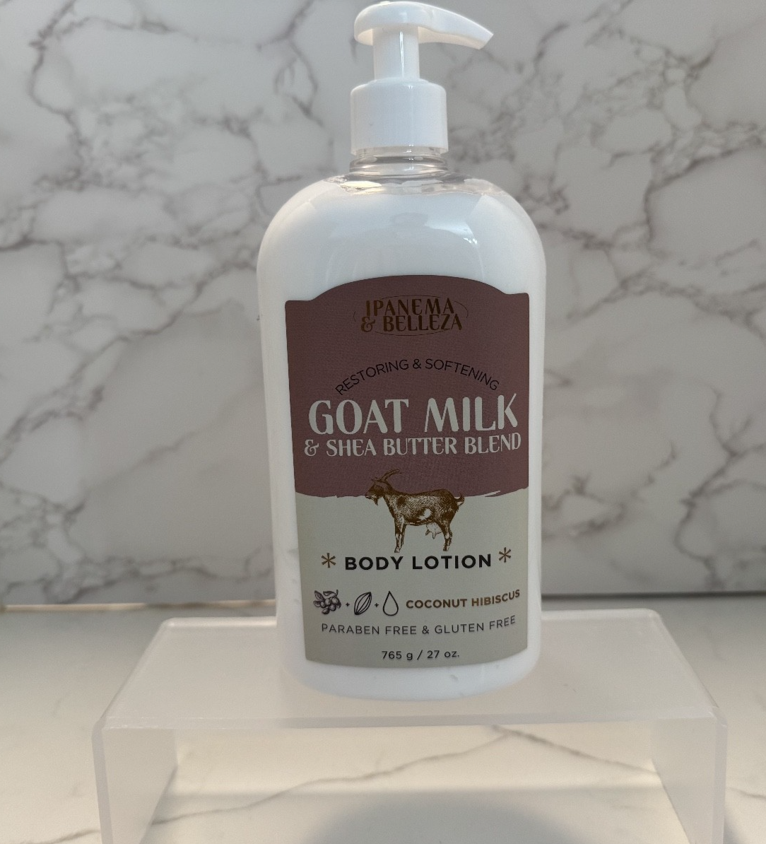 Ipanema & Belleza Restoring Goat Milk & Shea Butter Body Lotion 27oz NEW Coconut
