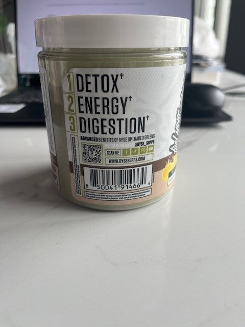 RYSE Loaded Greens Lemon Burst 30srv: Digestion, Immunity & Energy: Exp 10/25