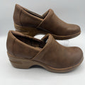 B.O.C Women's Peggy II Clogs, 10M, Slip-on Brown Leather, Pre-owned