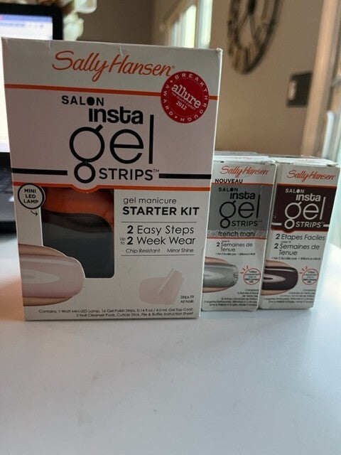 Sally Hansen Salon Insta Gel Strips Gel Manicure & 2 Gel Strips, Shell we Dance