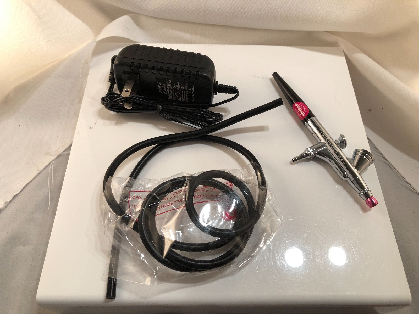 Luminess Air Airbrush Makeup Legend Aqua System&Pink Tip NoDrip Stylus5pc Medium