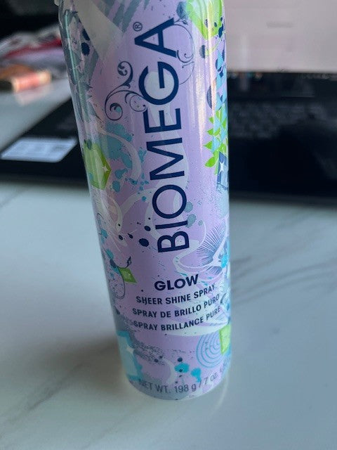 Aquage BIOMEGA GLOW Sheer Shine Hair Spray 7 oz ILLUMINATE Dull Hair, Light NEW