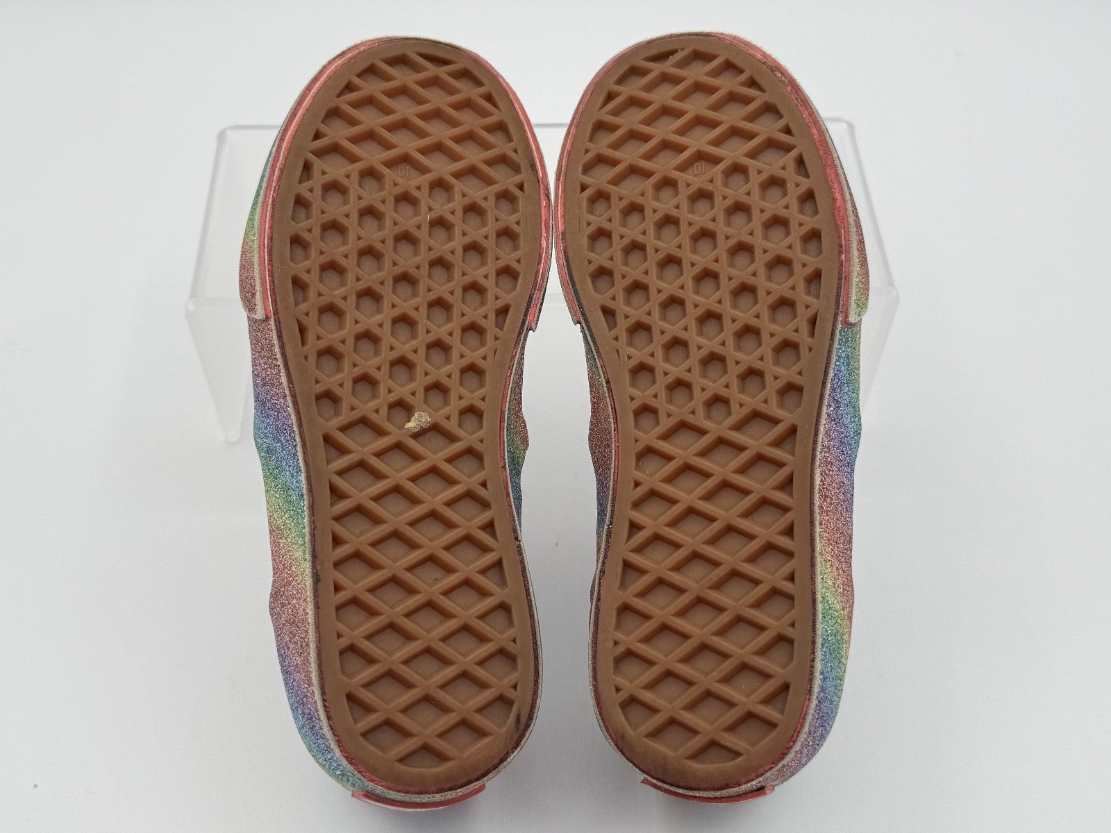 Vans Glitter Rainglow Rainbow Girls Kids Size 12.5 Toddler Classic Slip On Shoes