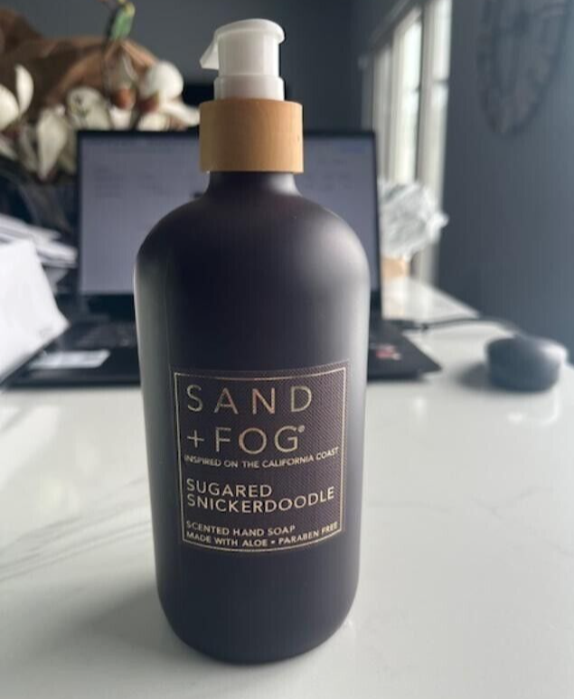 Sand + Fog California Coast Sugared Snickerdoodle Scented Hand Soap 15.7oz Glass