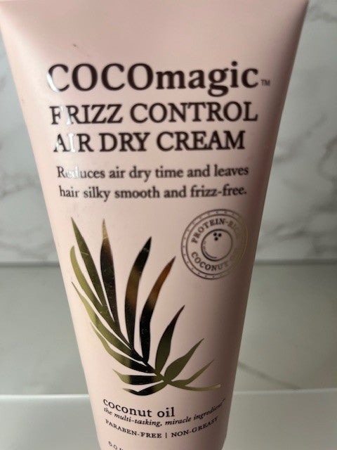 COCOmagic Frizz Control Air Dry Cream Coconut Oil Non-Greasy 6.0 oz Sealed NEW