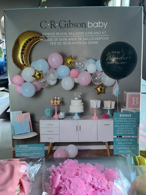 Multicolor Balloon Garland Kit Gender Reveal Popper Confetti 48 Pieces Decor NIB