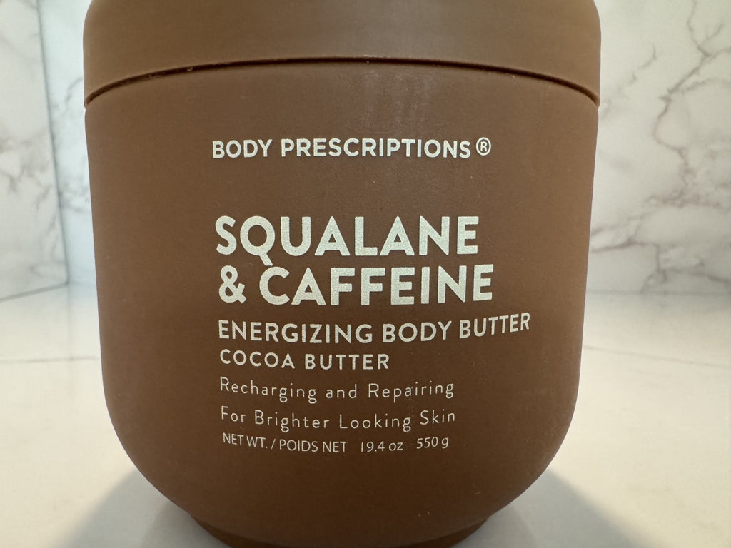 Body Prescriptions Energizing Body Butter Coca Butter Squalane & Caffeine 19.4oz
