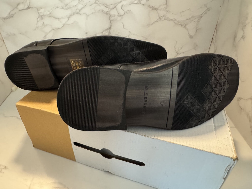 Call It Spring Men's Loafers Black Leather 10 Casual Comfort Dress Arch Shoes