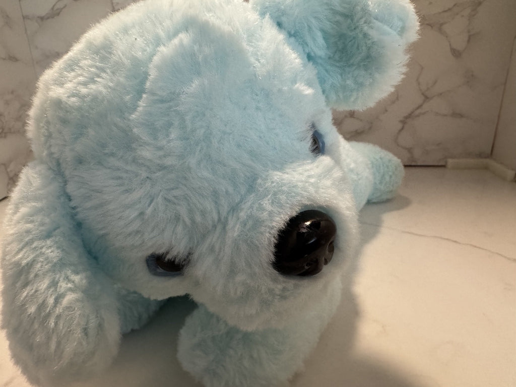 Yangzhou Step Toys & Gifts Plush Blue Dog 13" Lights Up, Confirmed Working