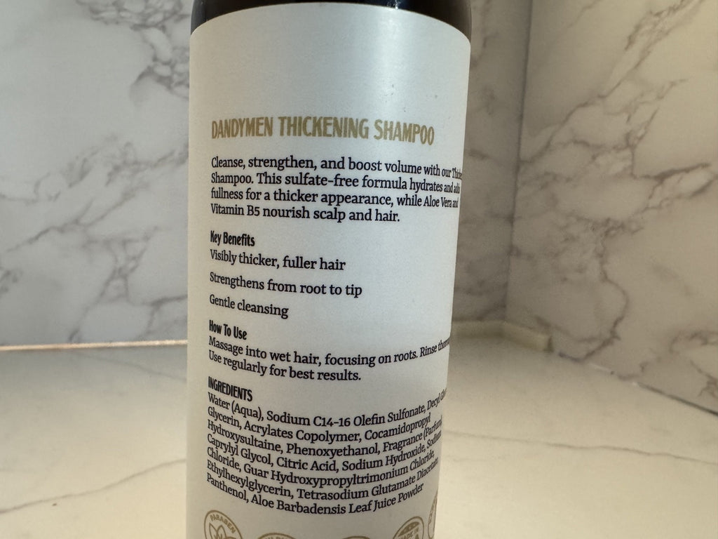 Dandymen Thickening Hair Shampoo 11.83 oz, Tobacco Vanilla, New
