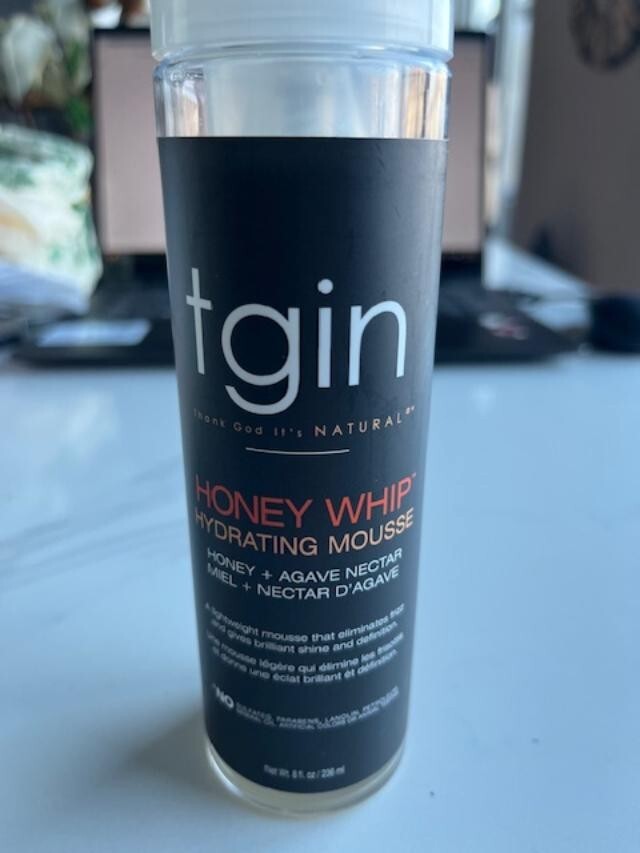 TGIN Natural Honey Whip Hydrating Mousse Honey, Nectar 8 oz Lightweight NEW
