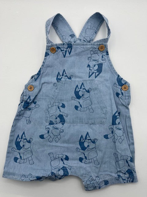 2 pc. -Shorts overall By Disney Bluey Outfit Baby 3 to 6m, Brand New- NWT