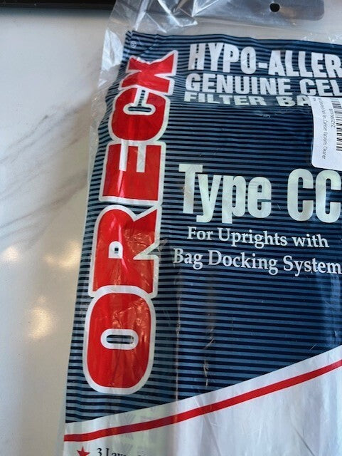 8 pk. Vacuum Cleaner Bags For Oreck type CC vacuum bags,XL UPRIGHT-CCPK8DW New