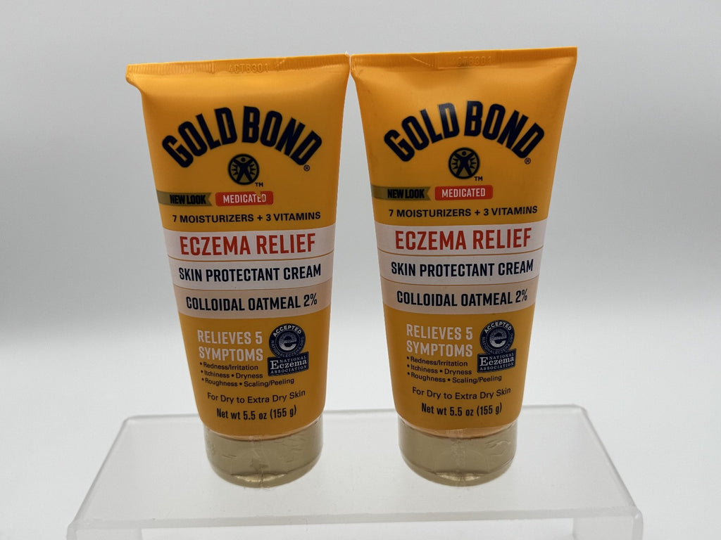 2 PK.-Gold Bond Medicated Eczema Relief Skin Protectant Cream 5.5oz ea. Exp 7/26