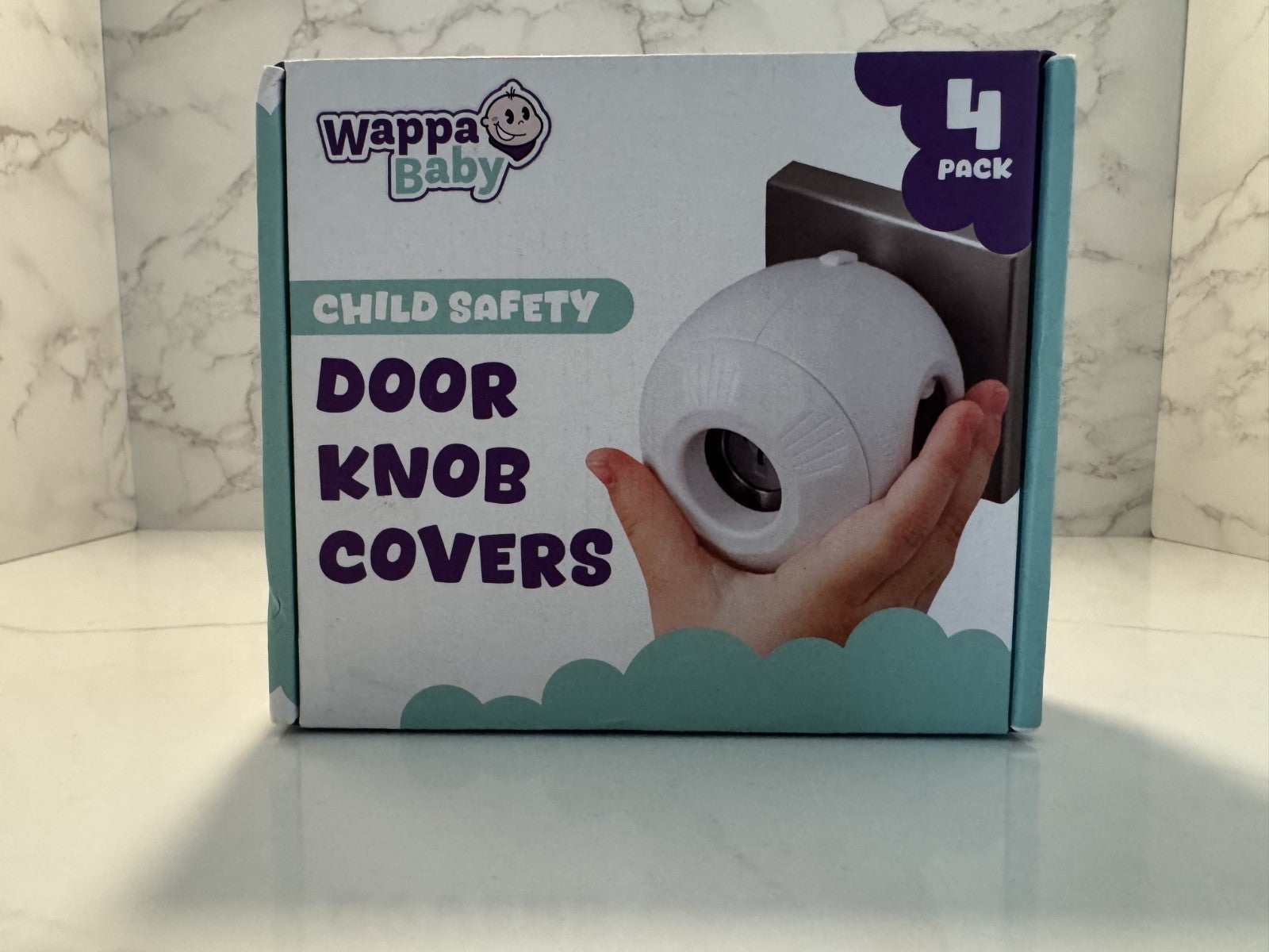 Wappa Baby Parent Children Grip Door Knob Covers, White, One Size 4Ct. NIB NEW