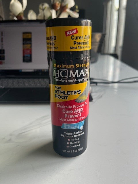 Athletes Foot Spray Maximum Strength Relieves Itching, Burning & Cracking NEW
