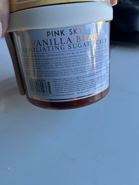 Pink Sky Brown Sugar Soothe Vanilla Be Exfoliating Scrub w/Essential Oils SEALED