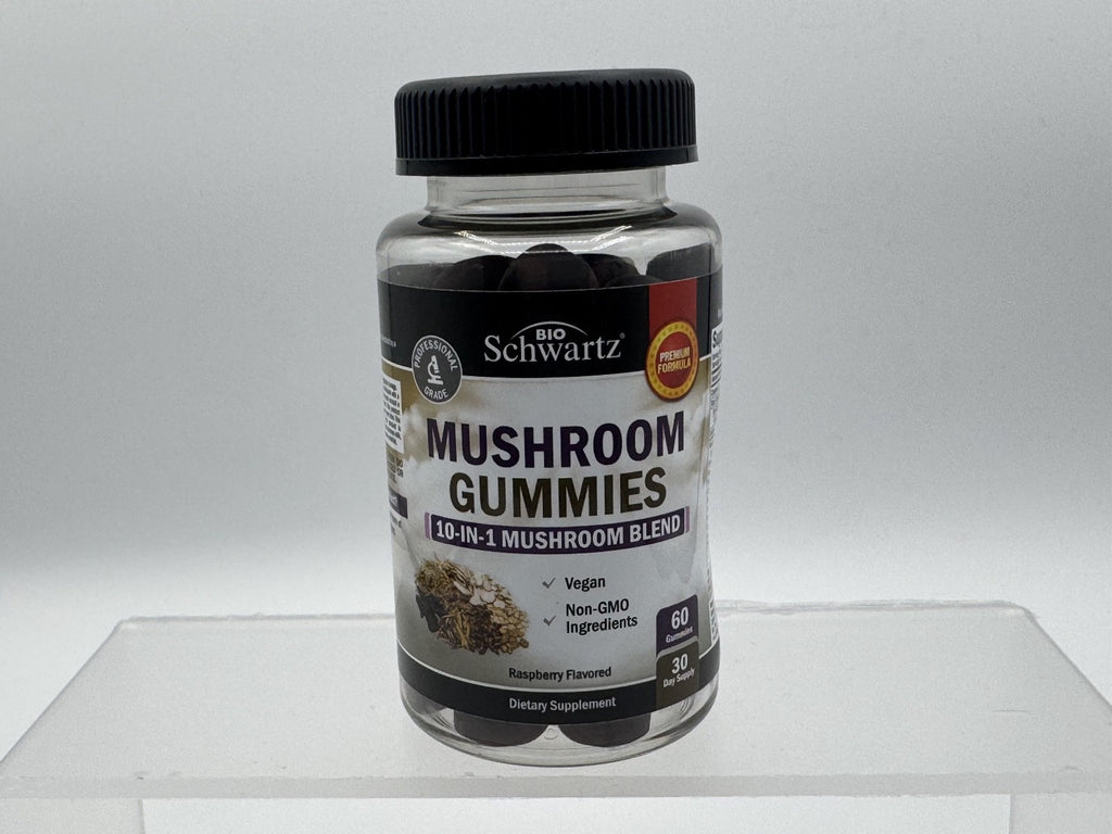 Bio Schwartz Mushroom Gummies for Adults 10-in-1 Functional Supplement Exp 07/26