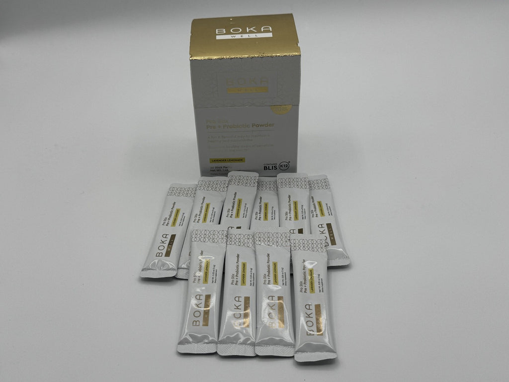 Boka Well Pro Stix Pre+Probiotic Powder Lavender Lemonade, 30 Count, Exp. 03/26