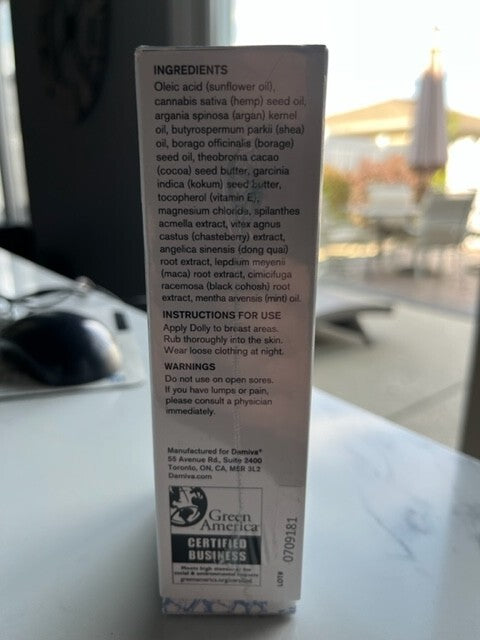 DOLLY  By DAMIVA  100% NATURAL BREAST BALANCING TREATMENT 100% Natural Vegan