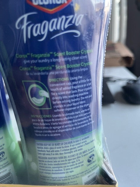 Clorox Fraganzia In Wash Scent Boost Crystals CEDARWOOD & SAGE Scent 36oz 2 Pack